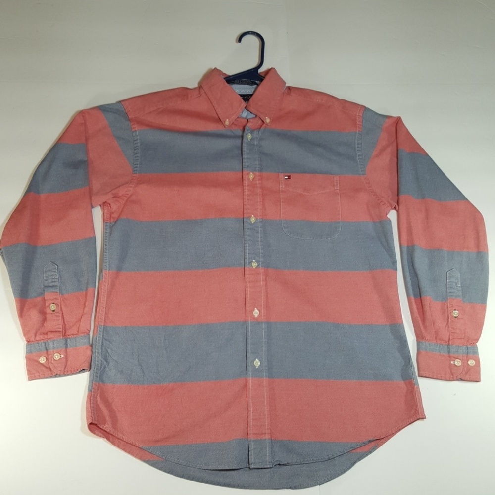 Tommy Hilfiger Striped Button Down Men's Medium